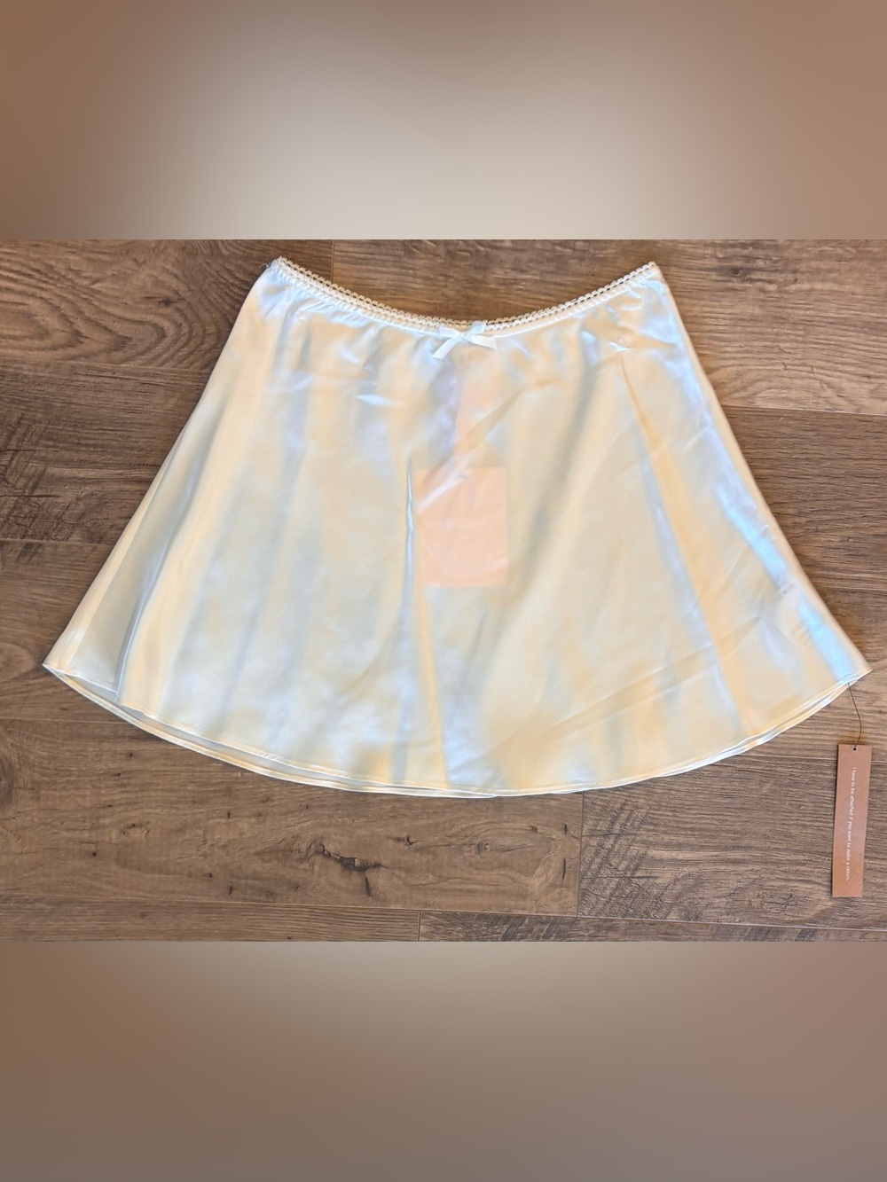 Reformation Ivory Silk Mini Skirt Size XS NWT